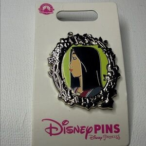Disney Princess Portrait Silver Frame Mulan Pin
